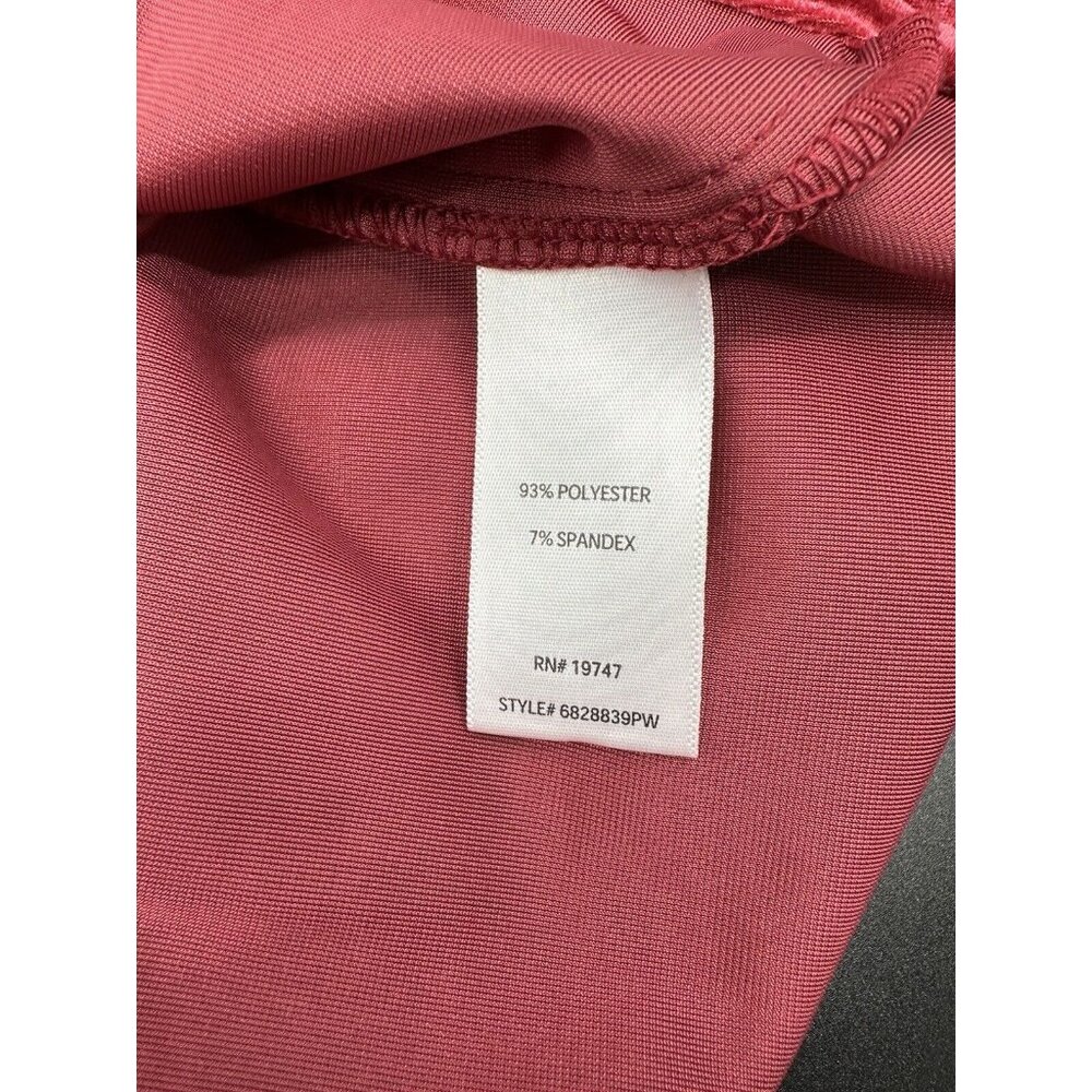 Pioneer Woman Womens Red Wine Velour Empire Waist Embroidered Tunic Shirt Small - Picture 7 of 10